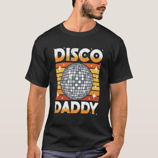 T-shirt Papa Boule Disco Rétro 70 (Devant)
