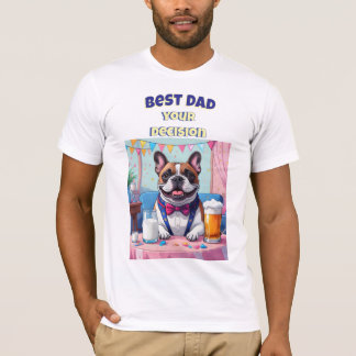 T-shirt Papa Bouledogue Français Fête des Pères