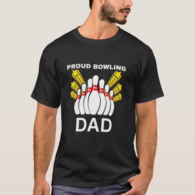 T-shirt Papa Bowling fier (Devant)