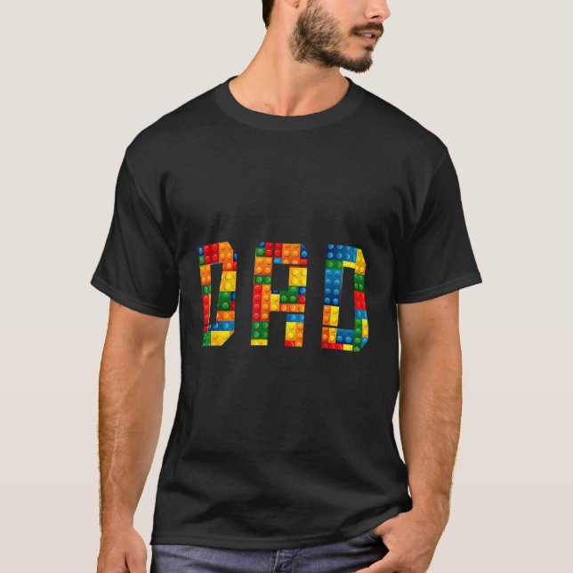T-shirt Papa Brick Builder Blocs amusants Master Builder H (Devant)
