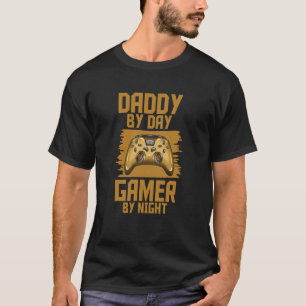 T-shirt Papa by Day Gamer By Night Love Jouer Ga Vidéo
