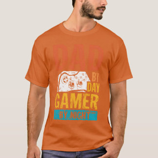 T-shirt Papa By Day Gamer By Night Père Famille de jeux