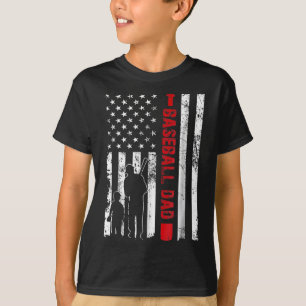 T-shirt Papa Bysebyll fier drapeau américain sports Fête d