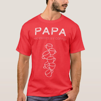 T-shirt Papa Café Caféine Caféine Buveur de café Père