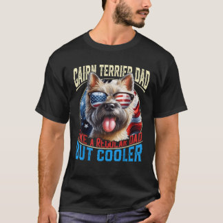 T-shirt Papa Cairn Terrier comme un papa normal mais plus