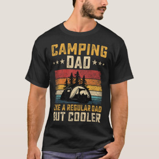 T-shirt Papa campeur comme papa régulier mais plus cool po