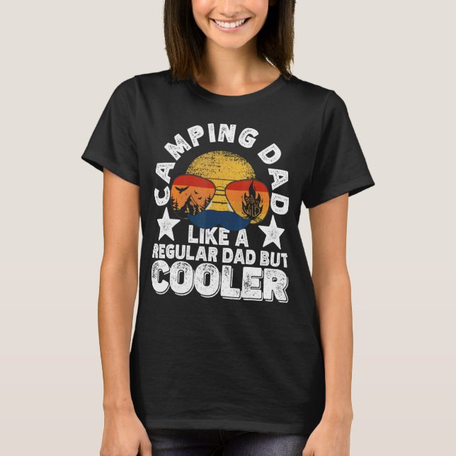 T-shirt Papa campeur comme un papa normal mais plus cool (Devant)