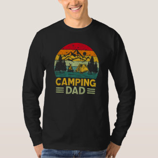 T-shirt Papa camping homme rétro vintage camping fête des