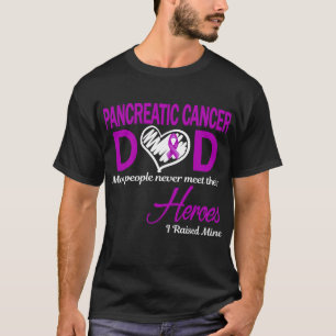 T-shirt Papa cancer du pancréas, j'ai élevé le mien