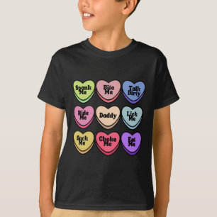 T-shirt Papa Candy cœur vilain punis-moi humour adulte cou