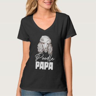 T-shirt Papa Caniche Animal Chiot Chiot Animal Familier Ch