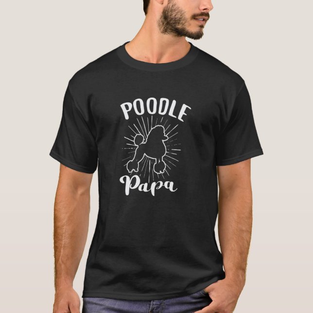 T-shirt Papa Caniche Jouet Caniche Chien Caniche Chiot (Devant)