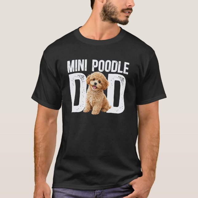 T-shirt Papa Caniche Mini Propriétaire de Caniche Miniatur (Devant)
