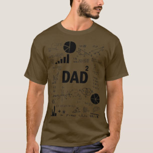 T-shirt Papa carré deuxième fois papa math deuxième puissa