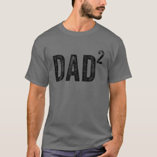T-shirt Papa Carré Papa De Deux Jumeaux Drôle