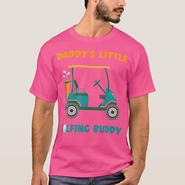 T-shirt Papa chariot de golf petit compagnon de golf golfe (Devant)