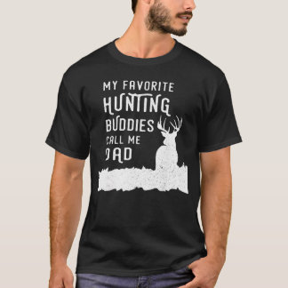 T-shirt Papa chasseur chasse le cerf avec le cadeau de la