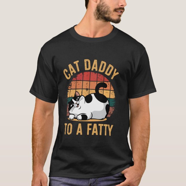 T-shirt Papa Chat À Une Grosse (Devant)