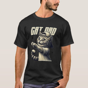 T-shirt Papa Chat Casquette de Baseball Fête des Pères Hom