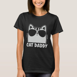 T-shirt Papa Chat Cool Cadeau Drôle pour Amateur de Chats