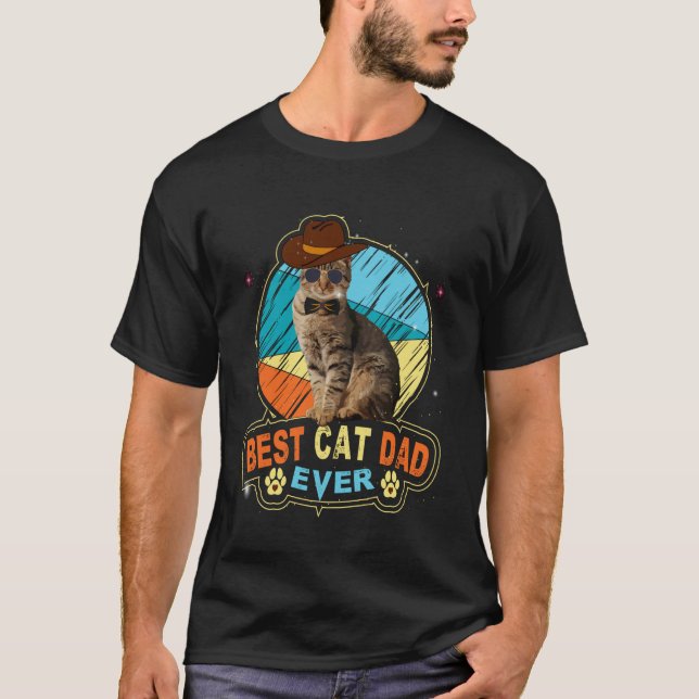 T-shirt Papa chat, Création papa chat drôle (Devant)