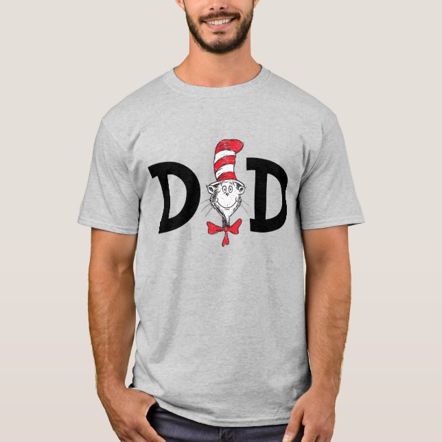 T-shirt Papa Chat dans le Chapeau du Dr. Seuss (Devant)
