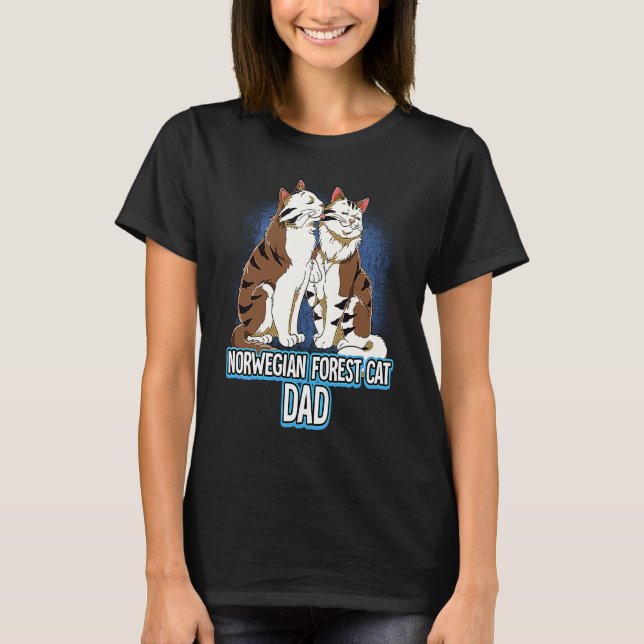 T-shirt Papa Chat des Forêts Norvégiennes (Devant)