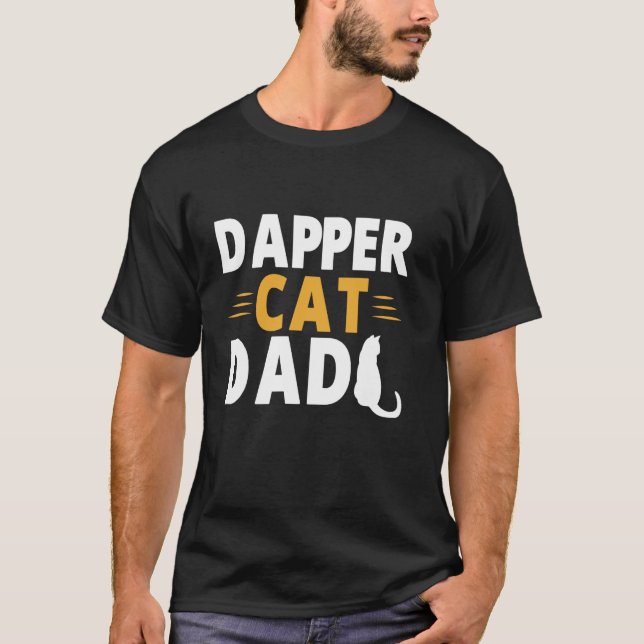 T-shirt Papa Chat Élégant (Devant)