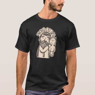 T-shirt Papa Chat Fier Dessin Main Papa Barbu Câlin Chat M
