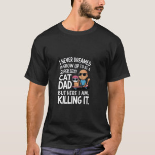 T-shirt Papa Chat Humour Conception Fête des Pères Amoureu