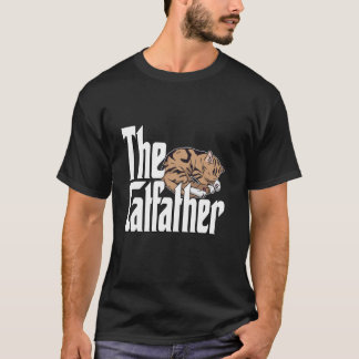 T-shirt Papa Chat Le Parrain Chat Mignon Chat Père Endormi