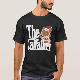 T-shirt Papa Chat Le Parrain Chat Noël Papa Chat Kitty D