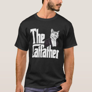 T-shirt Papa Chat Le Parrain du Chat Fou Chat Costumé Papa