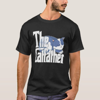 T-shirt Papa Chat Le Parrain du Chat Fou Chat Mignon Papa