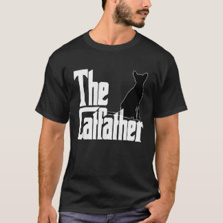 T-shirt Papa Chat Le Parrain du Chat Fou Chat Noir Papa Mi