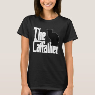 T-shirt Papa Chat Le Parrain du Chat Fou Père Chat Noir