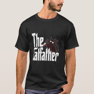 T-shirt Papa Chat Le Parrain du Chat Fou Père Chat Noir Ki
