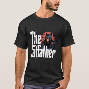 T-shirt Papa Chat Le Parrain du Chat Fou Père du Chat Noir