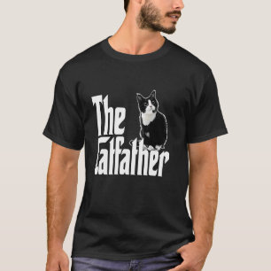 T-shirt Papa Chat Le Parrain du Chat Mignon Chat Noir et B