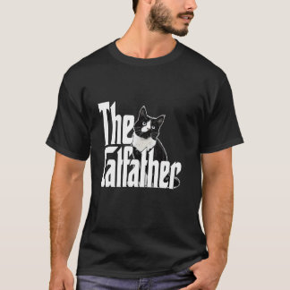 T-shirt Papa Chat Le Parrain du Chat Mignon Chat Noir et B