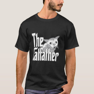 T-shirt Papa Chat Le Parrain du Chat Mignon Mème Papa Chat