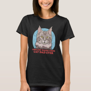 T-shirt Papa Chat Maine Coon Homme Propriétaire Chats Main