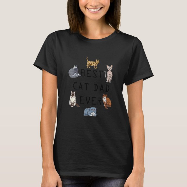 T-shirt Papa Chat  Meilleur Papa Chat Ever (Devant)