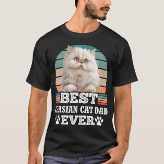 T-shirt Papa Chat Meilleur Papa Persan Jamais Chat Persan