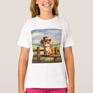 T-shirt Papa Chat Peint à l'Aquarelle