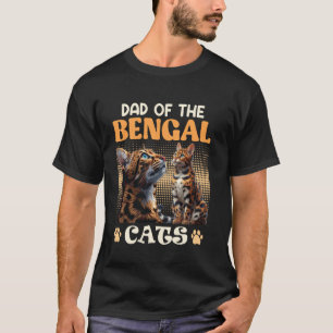 T-shirt Papa Chat PÈRE DES CHATS BENGAL Drôles Chats Benga