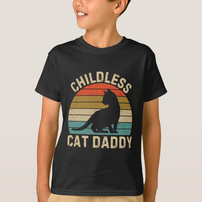 T-shirt Papa Chat Sans Enfant 2024 1  (Devant)