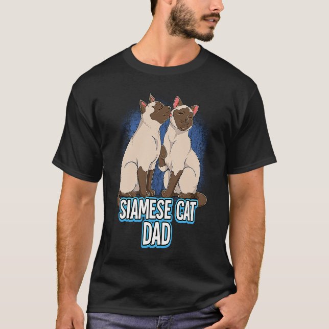 T-shirt Papa chat siamois (Devant)