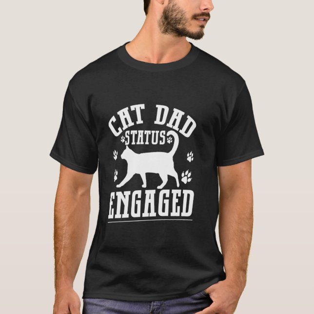 T-shirt Papa Chat Statut Engagé Papa Chat (Devant)