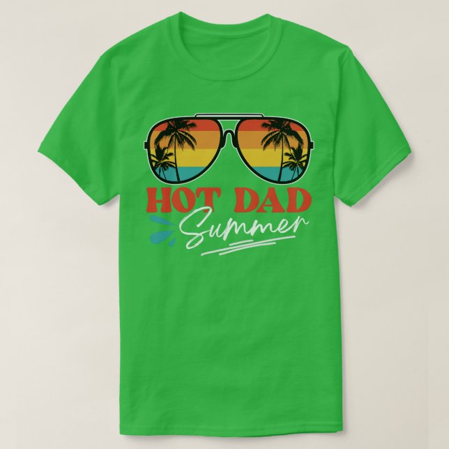 T-shirt Papa chaud été (Design devant)